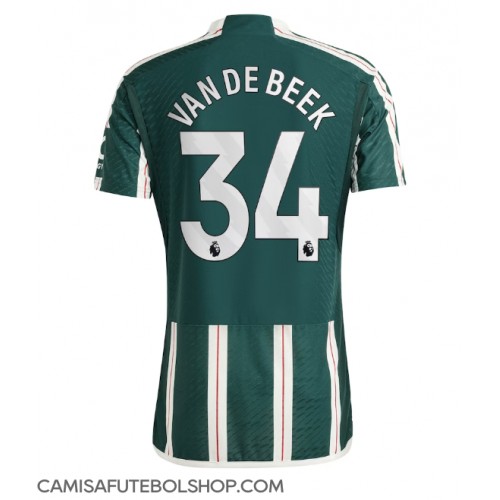 Camisa de time de futebol Manchester United Donny van de Beek #34 Replicas 2º Equipamento 2023-24 Manga Curta